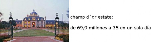 fachada principal del majestuoso chateu "champ d´or estate"