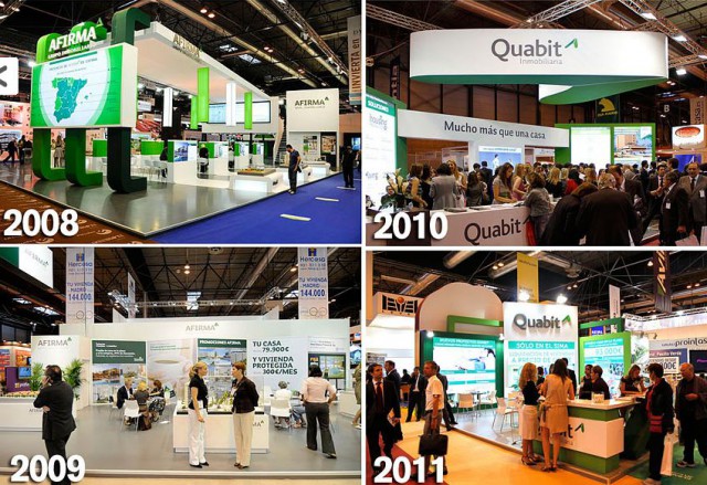 evolución del stand de quabit, antigua afirma, en sima