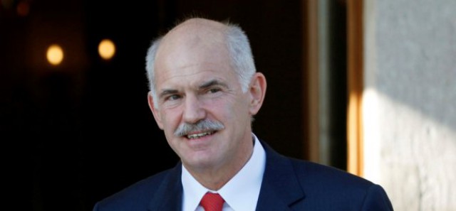 georgios papandreu, primer ministro de grecia
