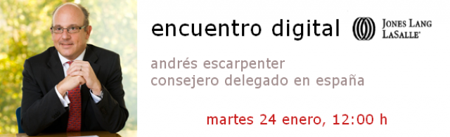hoy, jueves 24 a partir de las 12:00 h, podrás asistir al encuentro organizado por jones lang lasalle