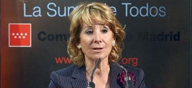 esperanza aguirre, presidenta de la comunidad de madrid