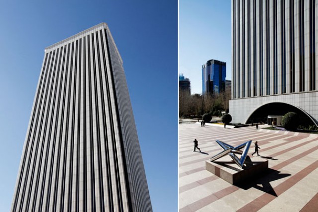 la torre picasso en plena castellana en madrid