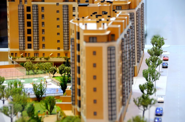 maqueta de pisos de obra nueva