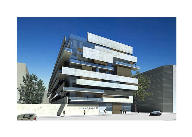 infografía de cómo iba a ser el edificio de apartamentos de superlujo