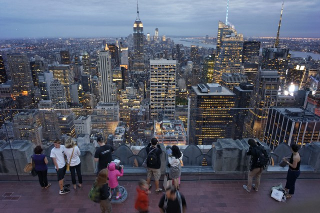 panorámica de manhattan desde el top of the rock de Rockefeller center