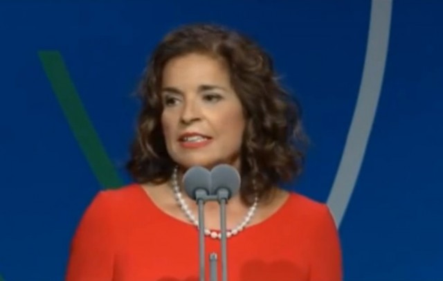 ana botella durante su presentación de la candidatura de madrid 2020 ante el coi