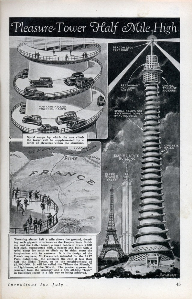 eugene freyssinet diseñó la que iba a ser la torre más alta del planeta con 701 metros, el 'phare du monde’