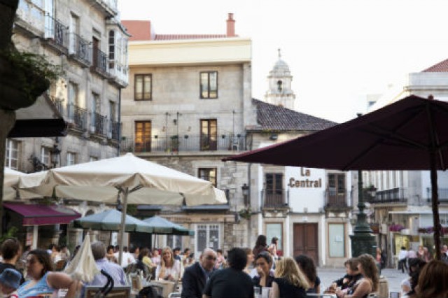plaza de la constitución en el centro de vigo