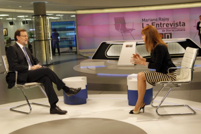 mariano rajoy, presidente del gobierno, durante la entrevista