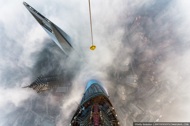 imágenes desde la torre de shanghai, a 650 metros