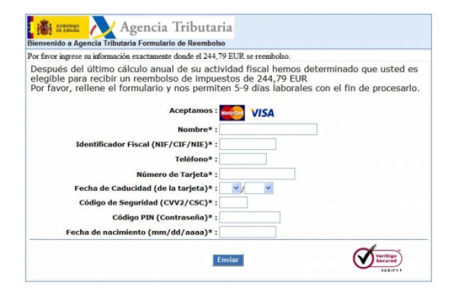este es uno de los modelos de fraude electrónico (fuente: CNP)
