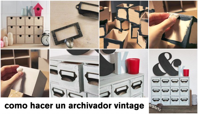 cómo hacer un archivador vintage