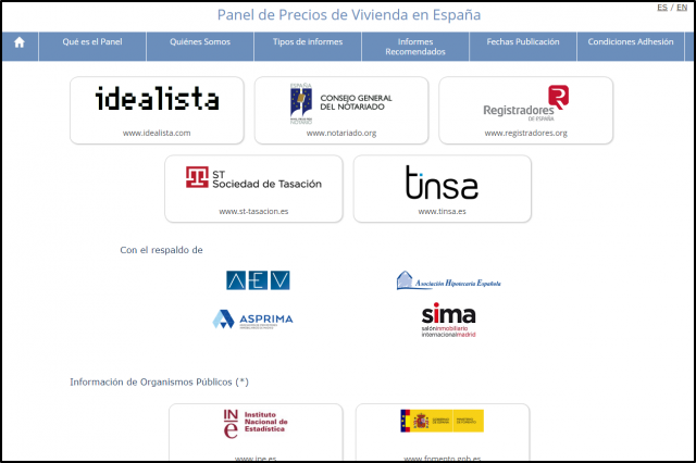 El portal para conocer los precios de las viviendas