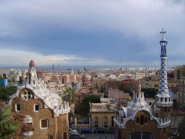 Vistas de la ciudad desde el pavellón de entrada. Fuente: Wikimedia