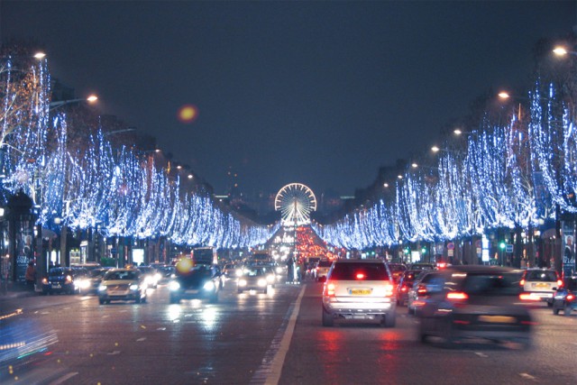 Campos Elíseos de París en Navidad