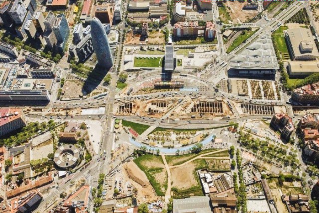 vista aérea de la Plaça de les Glòries de Barcelona / Ayuntamiento de Barcelona