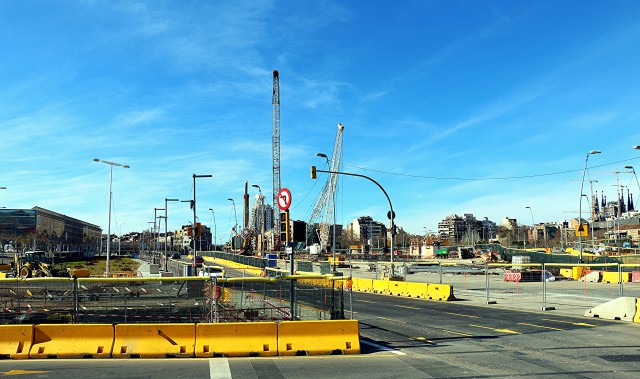 La plaza de les Glòries con las obras del túnel en marcha / Flickr/Creative commons