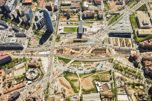 Vista aérea de la Plaça de les Glòries (Barcelona) / Ajuntament de Barcelona