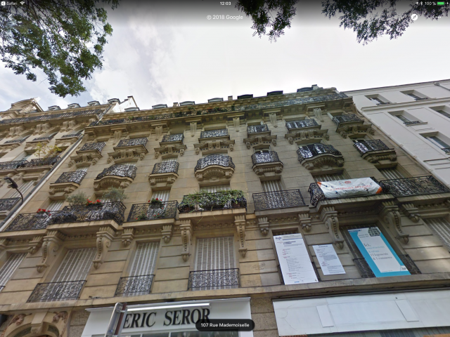Viviendas sociales de la Rue Mademoiselle 76 en un entorno de 10.000 euros por m2 / Google