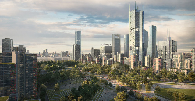 Vista la zona de negocios / Distrito Castellana Norte