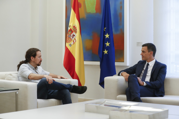 Pablo Iglesias y Pedro Sánchez en un encuentro en septiembre de 2018 / Gtres