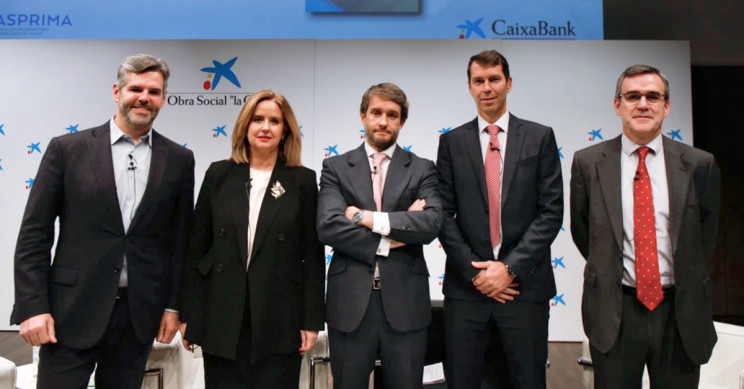 De izq a dcha.: Fernando Encinar, Helena Beunza, Sergio Calvete, Javier Rodríguez y Mikel Echevarren / Ministerio de Fomento