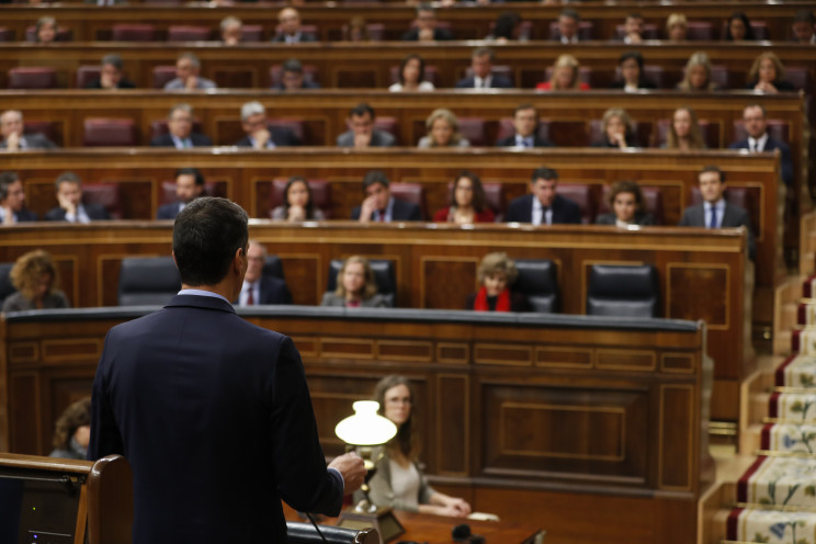 Pedro Sánchez, presidente del Gobierno, en el hemiciclo del Congreso / Gtres