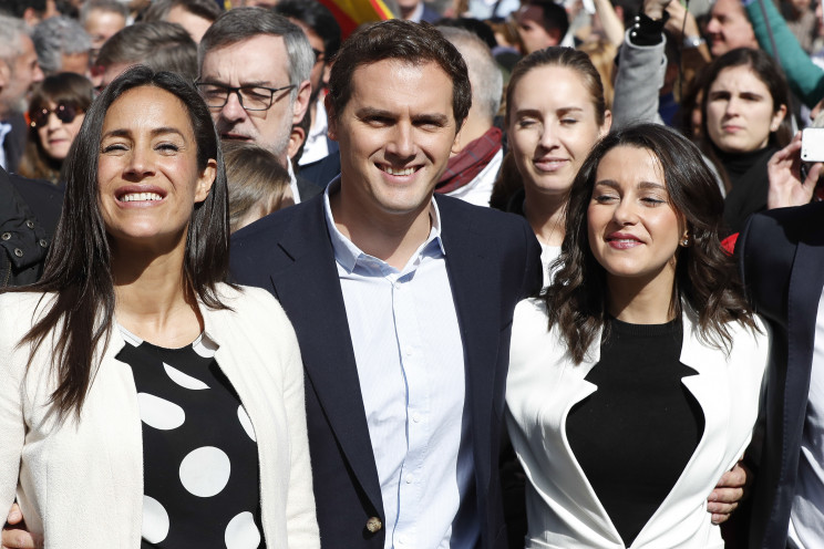 Begoña Villacís (izq.), Albert Rivera e Inés Arrimadas / Gtres