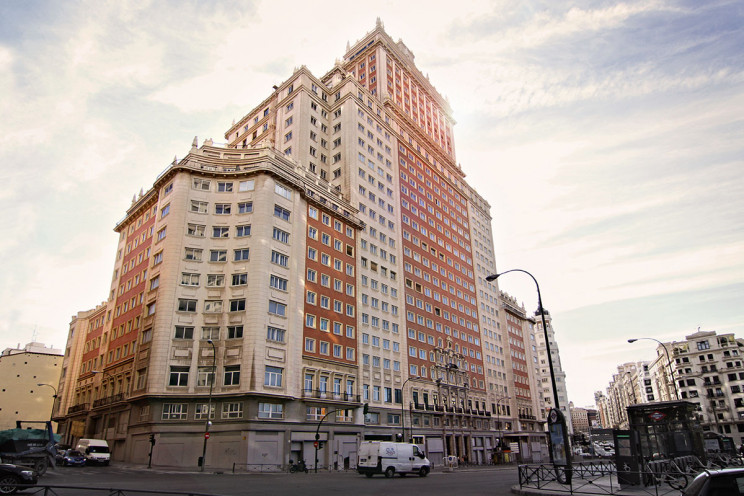 Vista del Edificio España, en Madrid
