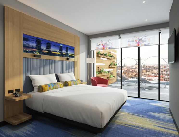 Una de las habitaciones del hotel