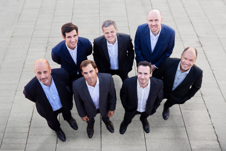 Arriba: Serrallonga, Tejero y Gallardo. Abajo: Robert, Permanyer, Moneo y Puiggalí