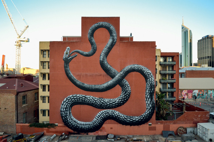 Serpiente en Perth (Australia) / © ROA