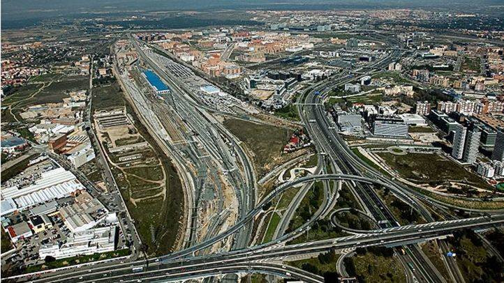 Imagen aérea del Nudo Norte de Madrid. / Distrito Castellana Norte