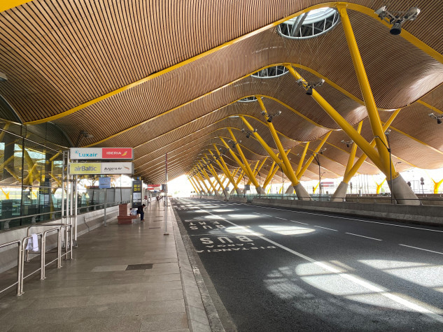 Imagen del aeropuerto de Madrid durante la crisis del covid-19