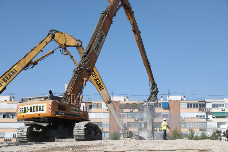 Imagen de los últimos trabajos de demolición del Vicente Calderón / Ayuntamiento de Madrid