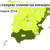 Mapa de dónde compran vivienda los extranjeros en España