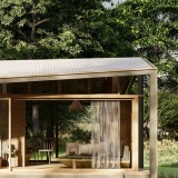 Una casa prefabricada de madera y materiales reciclados para vivir en plena naturaleza en Bali