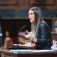 La portavoz de Junts per Catalunya en el Congreso de los Diputados, Míriam Nogueras, interviene durante una sesión plenaria el 24 de junio de 2026 en Madrid (España).