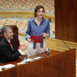 La presidenta de la Comunidad de Madrid, Isabel Díaz Ayuso, y el Consejero de Presidencia, Justicia y Administración Local, Miguel Ángel García Martín, durante un pleno en la Asamblea de Madrid, a 17 de septiembre de 2026, en Madrid (España).