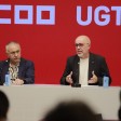 Archivo - El secretario general de UGT, Pepe Álvarez, y el de CCOO, Unai Sordo.