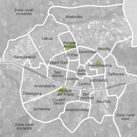 Mapa interactivo de zonas de interés para seleccionar la región donde quieres buscar