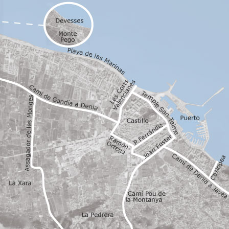 Mapa de Denia, Alicante — idealista