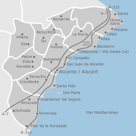 Mapa interactivo de zonas de interés para seleccionar la región donde quieres buscar