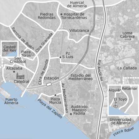 Mapa interactivo de zonas de interés para seleccionar la región donde quieres buscar