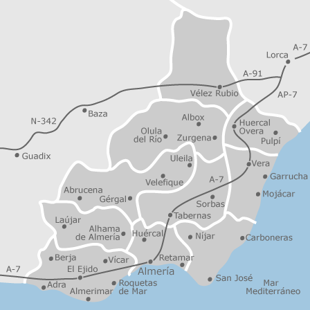 Mappa interattiva delle aree di interesse per selezionare la regione dove vuoi effettuare la ricerca