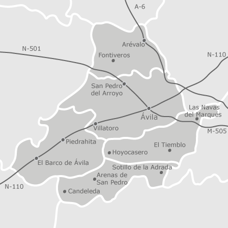 Mappa interattiva delle aree di interesse per selezionare la regione dove vuoi effettuare la ricerca