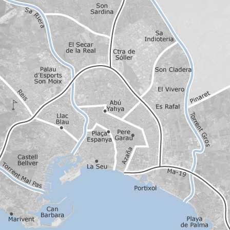 Mapa interactivo de zonas de interés para seleccionar la región donde quieres buscar