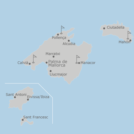 Mapa interactivo de zonas de interés para seleccionar la región donde quieres buscar