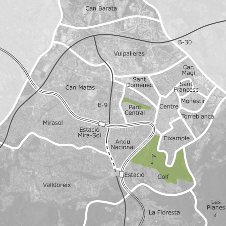 Mapa interactivo de zonas de interés para seleccionar la región donde quieres buscar