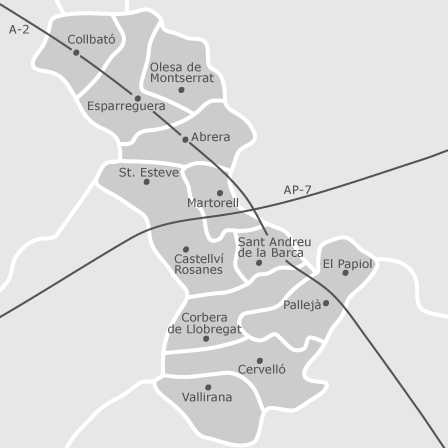 Mapa interactivo de zonas de interés para seleccionar la región donde quieres buscar